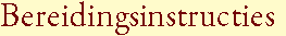 Bereidingsinstructies