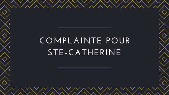Complainte pour Ste-Cathérine #wedraaiendoor