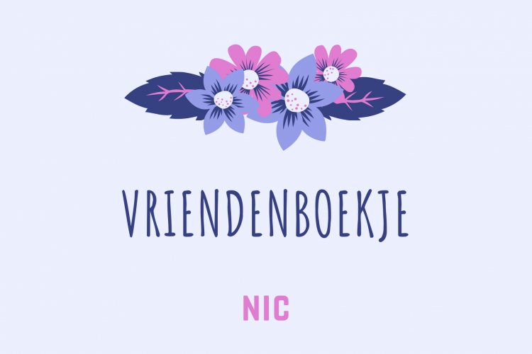 Gastblog: Nic’s vriendenboekje