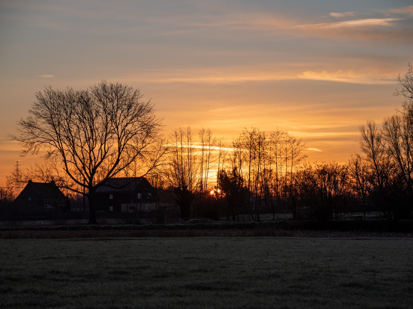 Zonsopgang in Waarschoot
