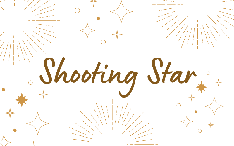 Shooting Star #wedraaiendoor