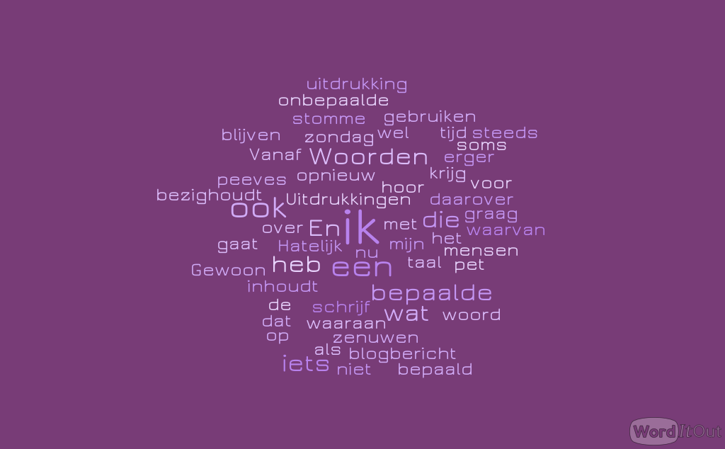 Woorden waaraan ik me erger