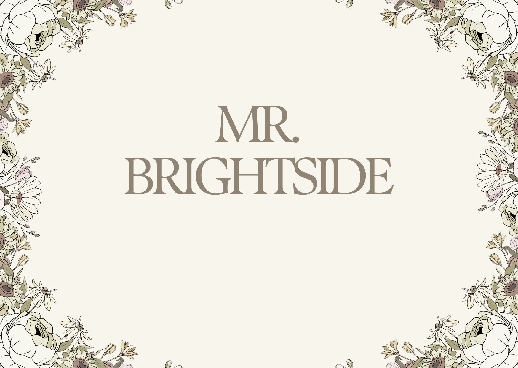 Mr. Brightside #wedraaiendoor