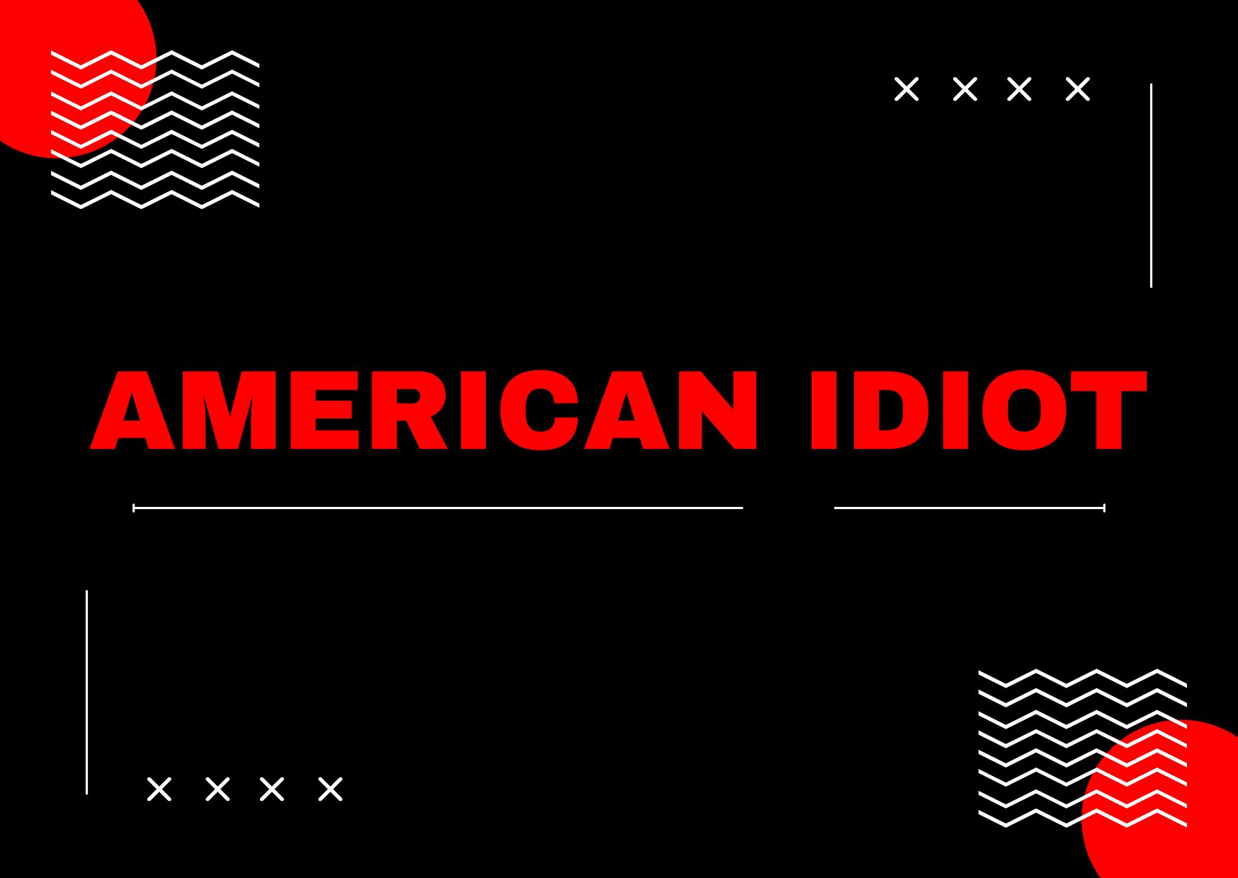 American Idiot #wedraaiendoor
